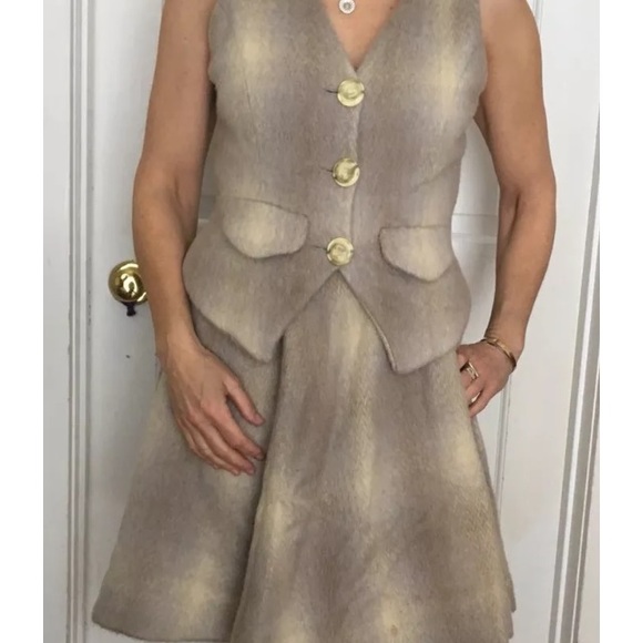 Dresses & Skirts - Boho style Vegan Wool mohair skirt and vest set Dresses & Skirts - Boho style Vegan Wool mohair skirt and vest set